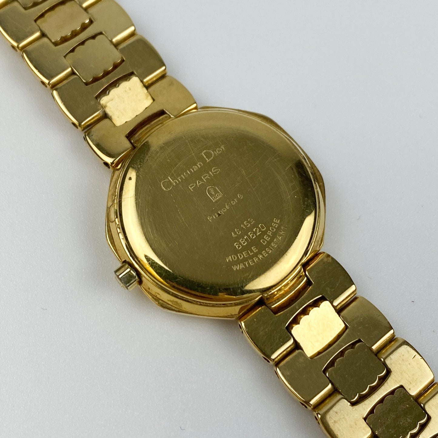 Dior Gold Watch Octagon | Original Box and Papers