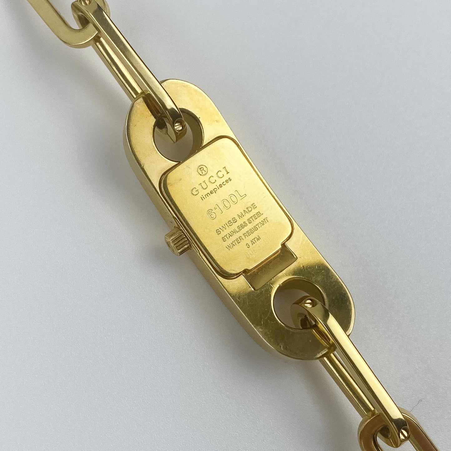 Gucci Gold Watch Paperclip Link