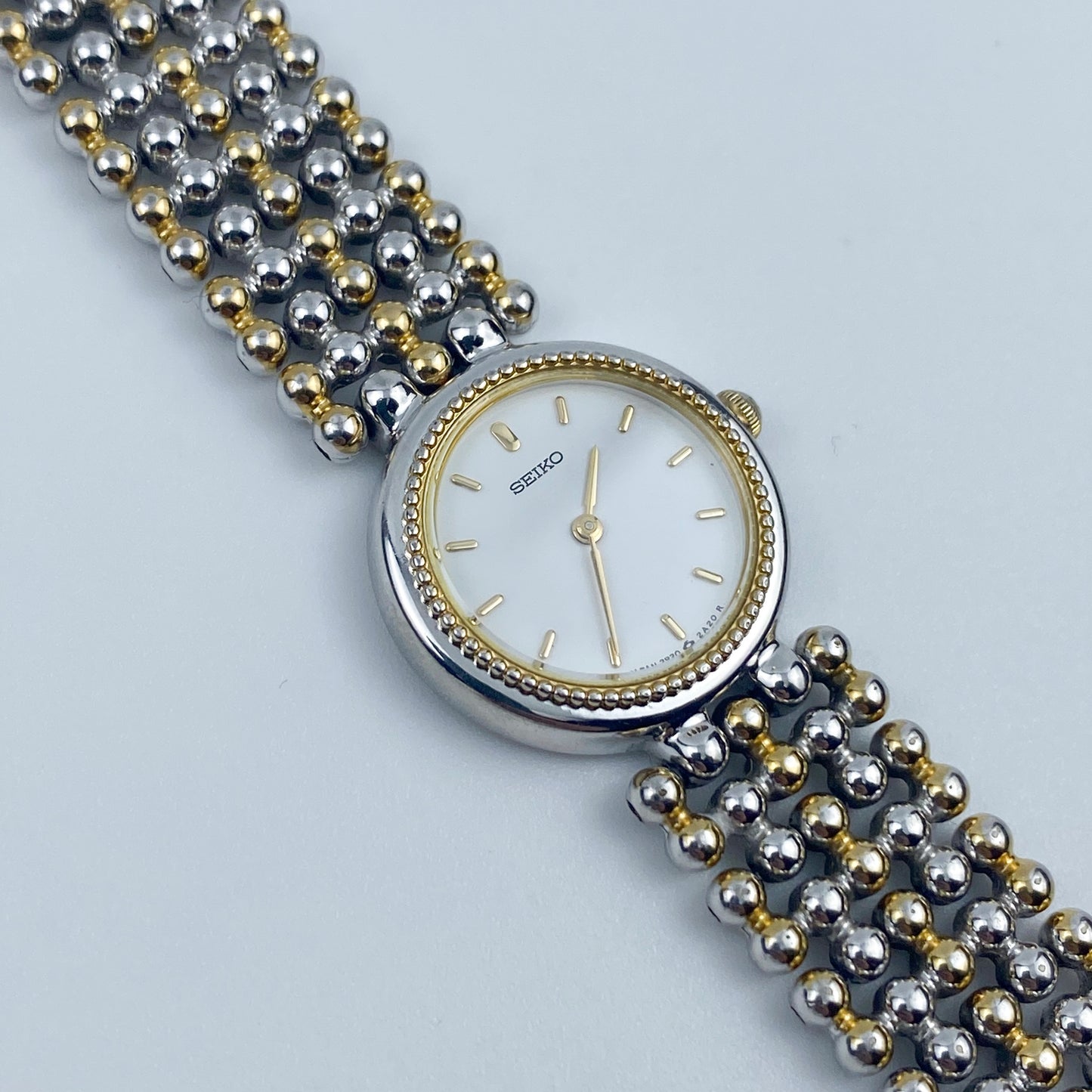 Seiko Vintage Two Tone Watch Pearls