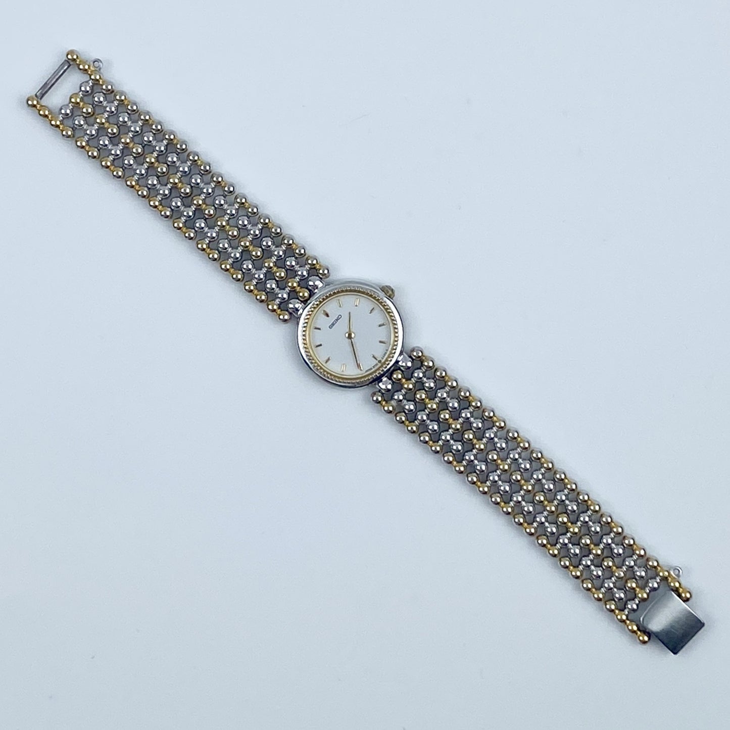 Seiko Vintage Two Tone Watch Pearls