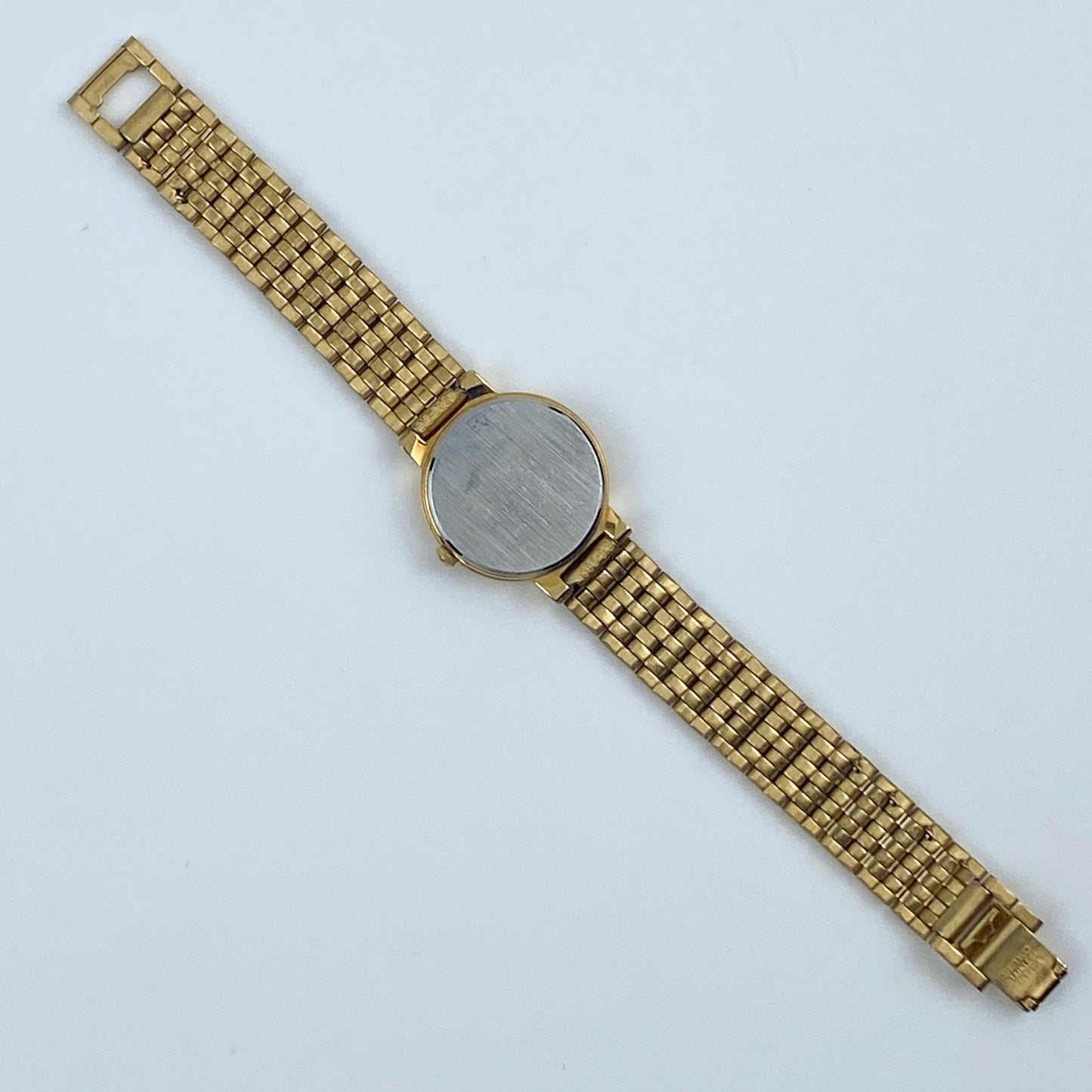 Seiko Vintage Gold Watch White Round Dial